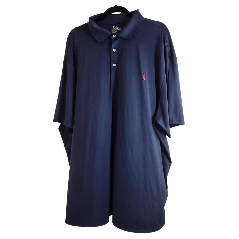 Polo Ralph Lauren Performance Mens 3XB Navy Blue Short Sleeve Polo Shirt